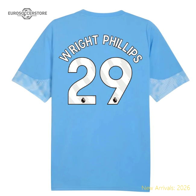 2025-2026 Man City Training Jersey (Light Blue) (Wright Phillips 29)-The Soccer Shirt Hub