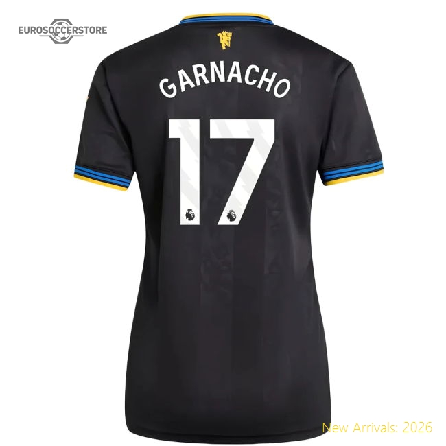 2025-2026 Man Utd Authentic Third Shirt (Womens) (Garnacho 17)-The Soccer Shirt Hub