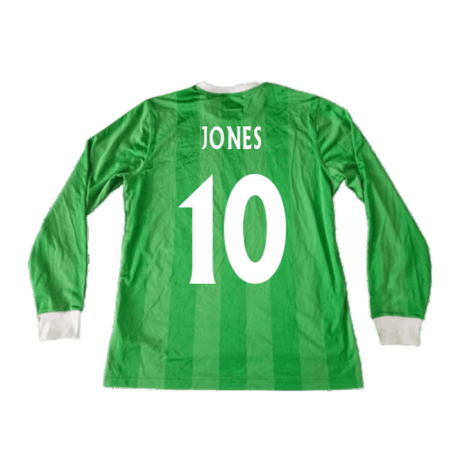Northern Ireland 2010-12 Long Sleeve Home Shirt ((Good) XL) (Jones 10)-The Soccer Shirt Hub