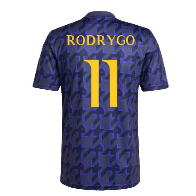 2023-2024 Real Madrid Pre-Match Shirt (Shadow Navy) (Rodrygo 11)-The Soccer Shirt Hub