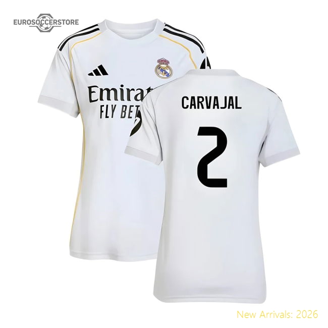 2025-2026 Real Madrid Home Shirt (Womens) (Carvajal 2)-The Soccer Shirt Hub