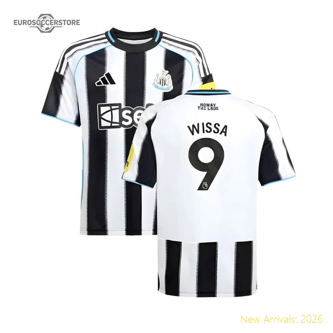 2025-2026 Newcastle Home Shirt (Kids) (Wissa 9)-The Soccer Shirt Hub