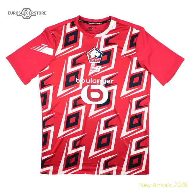 2023-2024 Lille LOSC Pre-Game Jersey (Home)-The Soccer Shirt Hub