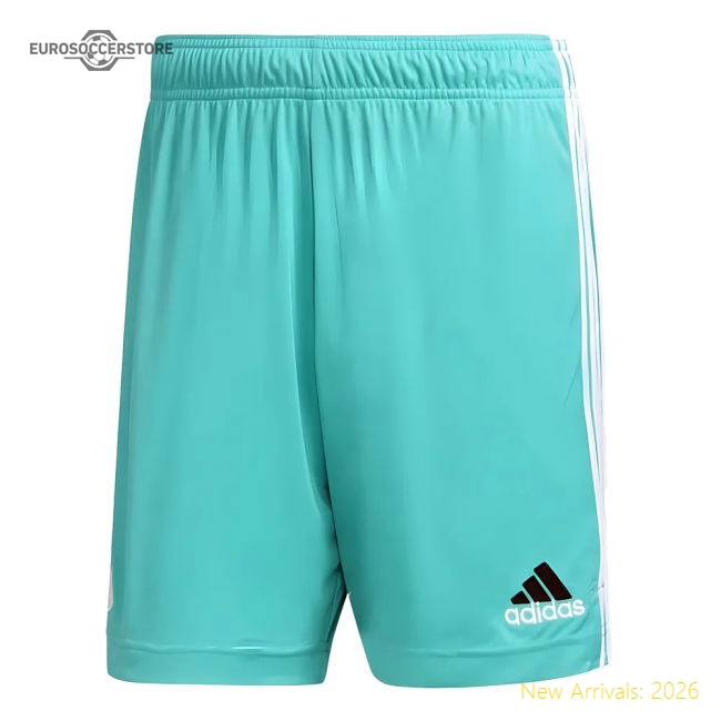 Real Madrid 2021-2022 Third Shorts (Aqua)-The Soccer Shirt Hub