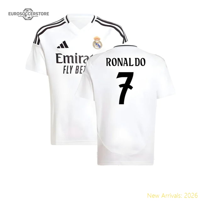 2024-2025 Real Madrid Home Shirt (Kids) (Ronaldo 7)-The Soccer Shirt Hub