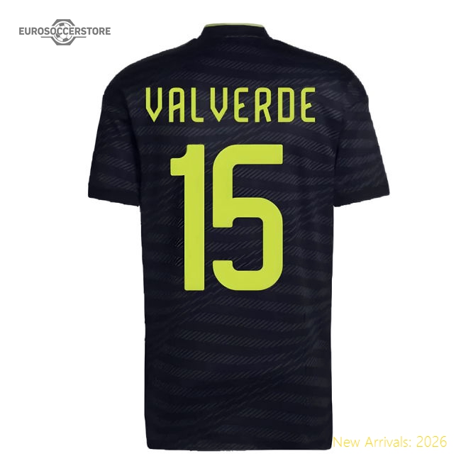 2022-2023 Real Madrid Third Shirt (VALVERDE 15)-The Soccer Shirt Hub