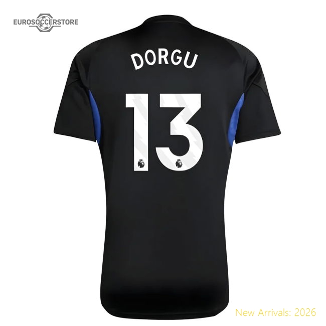 2025-2026 Man Utd EU Training Jersey (Black) - Kids (Dorgu 13)-The Soccer Shirt Hub