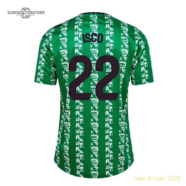2024-2025 Real Betis Pre Game Jersey (Green) (Isco 22)-The Soccer Shirt Hub