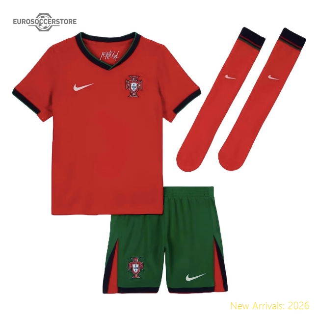 2024-2025 Portugal Home Mini Kit (Your Name)-The Soccer Shirt Hub