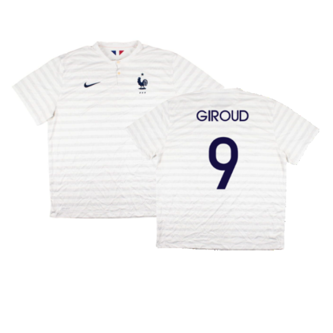 France 2014-15 Away Shirt ((Very Good) XXL) (Giroud 9)-The Soccer Shirt Hub