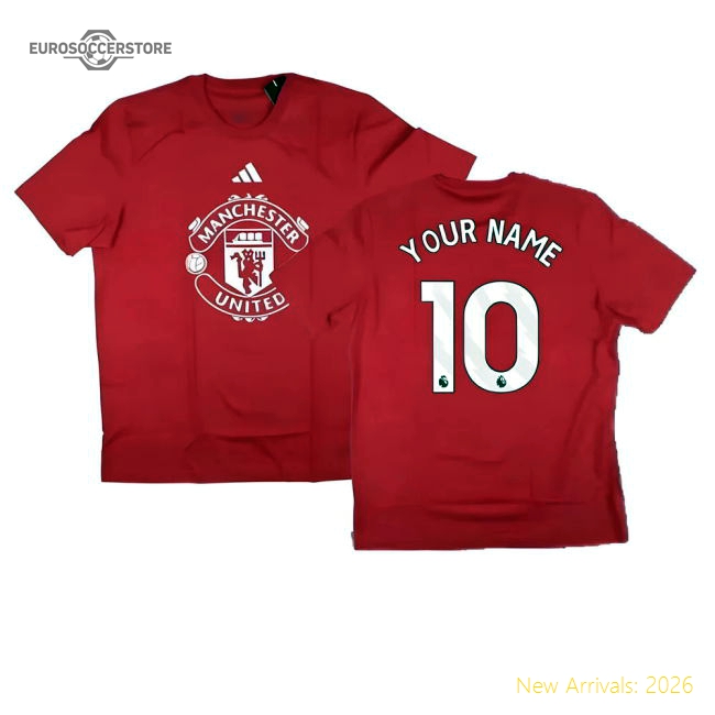 2024-2025 Man Utd DNA Graphic Tee (Red) (Your Name)-The Soccer Shirt Hub