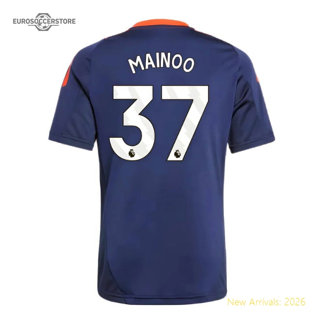 2024-2025 Man Utd Training Jersey (Night Indigo) - Kids (Mainoo 37)-The Soccer Shirt Hub