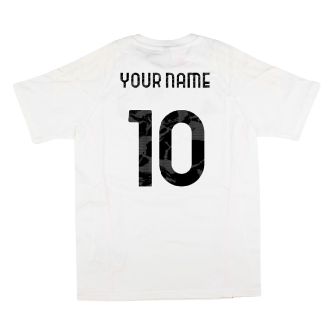 2025-2026 Juventus Training Tee (White) - Kids (Your Name)-The Soccer Shirt Hub