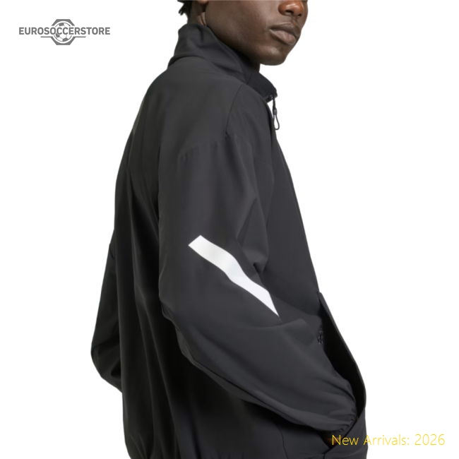 2025-2026 Man Utd Anthem Jacket (Black)-The Soccer Shirt Hub