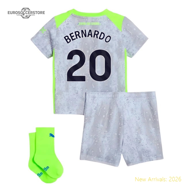 2025-2026 Man City Third Baby Kit (Bernardo 20)-The Soccer Shirt Hub