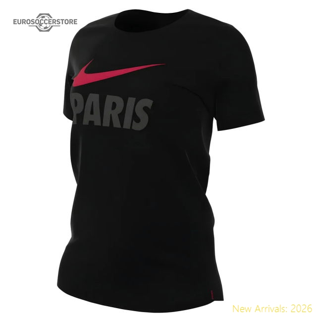 2021-2022 PSG Crest Tee (Ladies)-The Soccer Shirt Hub