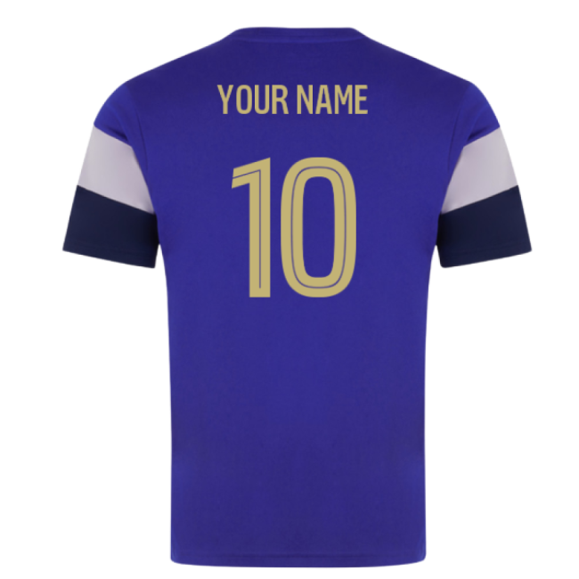 2025-2026 AS Monaco Pre Match Shirt (Blue) (Your Name)-The Soccer Shirt Hub