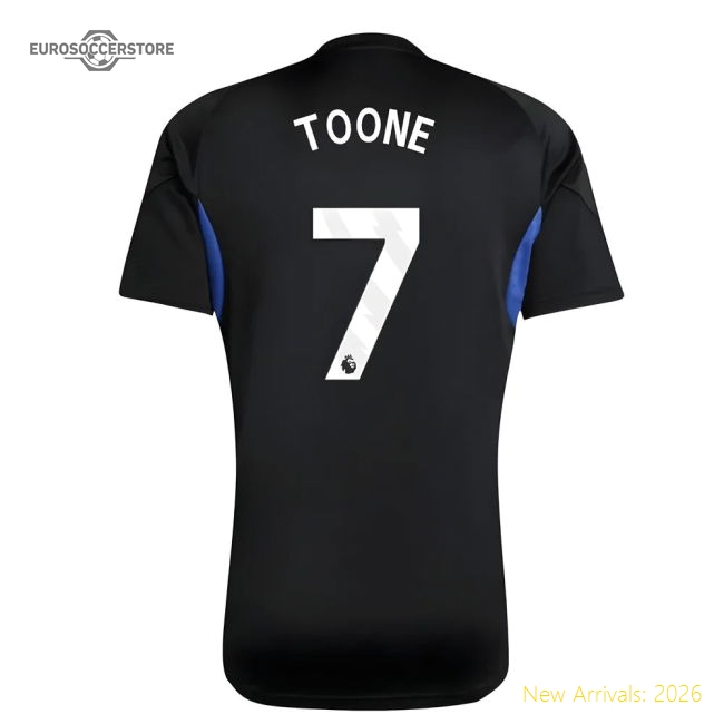 2025-2026 Man Utd EU Training Jersey (Black) - Kids (Toone 7)-The Soccer Shirt Hub