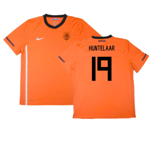 Holland 2010-11 Home Shirt ((Excellent) S) (Huntelaar 19)-The Soccer Shirt Hub