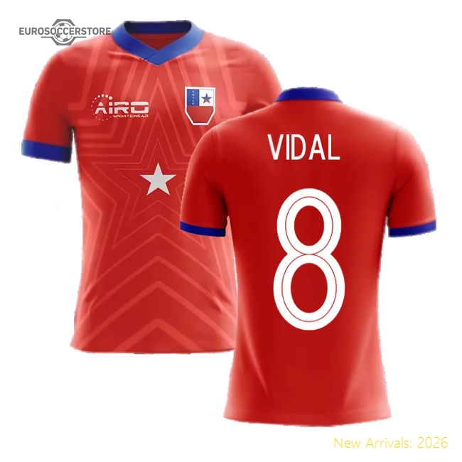 2025-2026 Chile Home Concept Football Shirt (VIDAL 8)-The Soccer Shirt Hub