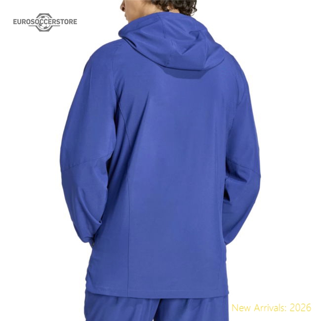 2026-2027 Italy Tiro Travel Full Zip Windbreaker (Victory Blue)-The Soccer Shirt Hub