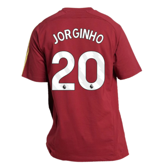 2025-2026 Arsenal UBP Tee (Noble Maroon) (Jorginho 20)-The Soccer Shirt Hub
