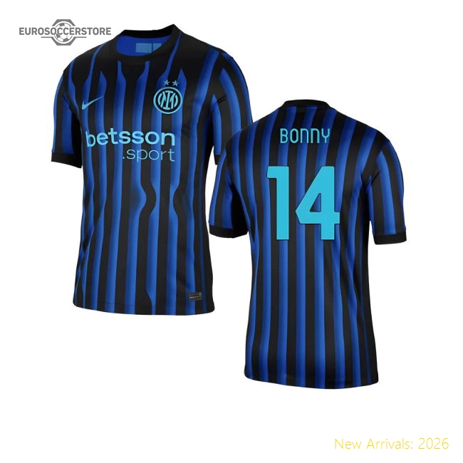 2025-2026 Inter Milan Home Shirt (Bonny 14)-The Soccer Shirt Hub