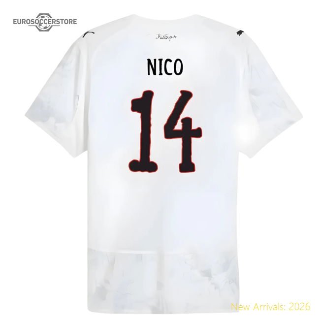 2025-2026 KIDSUPER x Manchester City CWC Authentic Shirt (White) (Nico 14)-The Soccer Shirt Hub