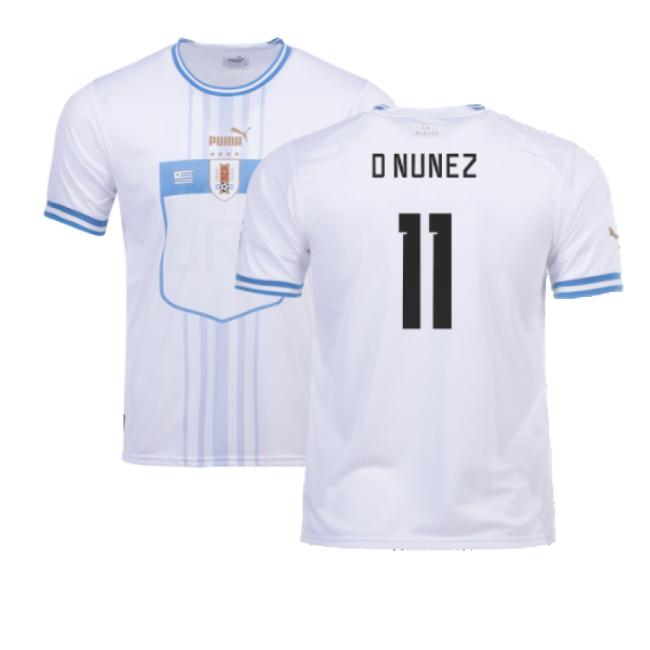 2022-2023 Uruguay Away Shirt (D Nunez 11)-The Soccer Shirt Hub