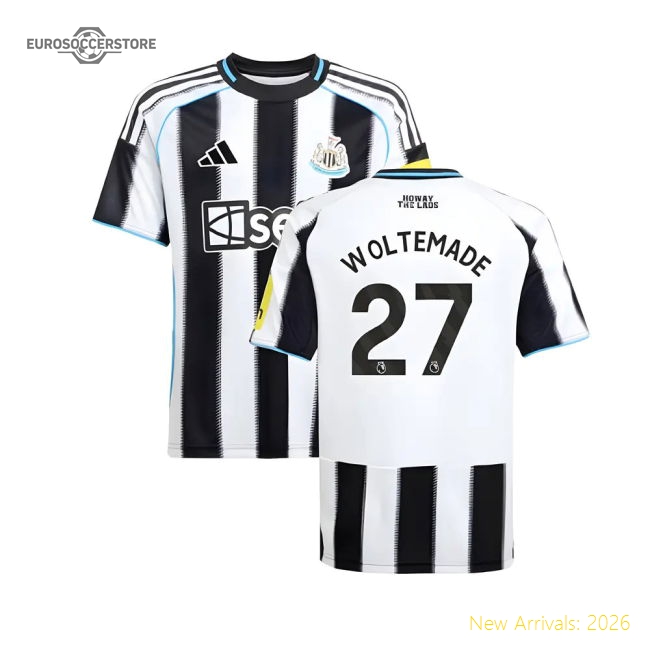 2025-2026 Newcastle Home Shirt (Kids) (Woltemade 27)-The Soccer Shirt Hub