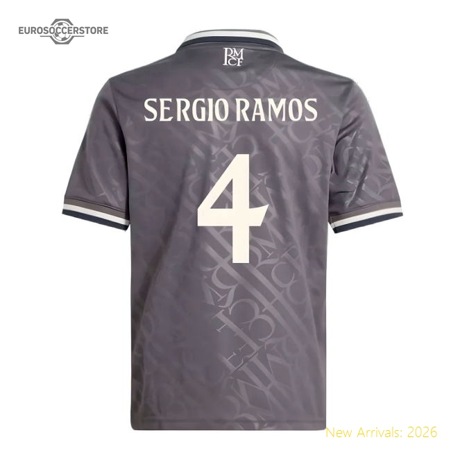 2024-2025 Real Madrid Third Shirt (Kids) (Sergio Ramos 4)-The Soccer Shirt Hub