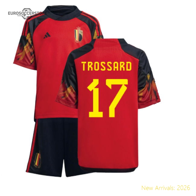 2022-2023 Belgium Home Mini Kit (TROSSARD 17)-The Soccer Shirt Hub