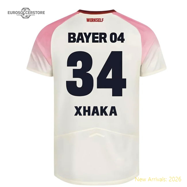 2025-2026 Bayer Leverkusen Away Shirt (Kids) (Xhaka 34)-The Soccer Shirt Hub