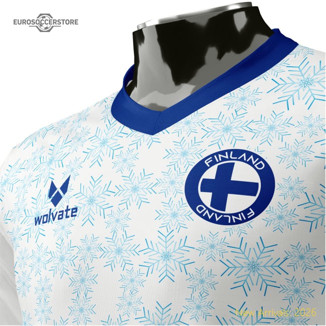Finland Heritage Football Jersey (Wolvate) Adult Short Sleeve-The Soccer Shirt Hub