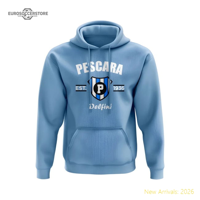 Pescara Established Hoody (Sky)-The Soccer Shirt Hub