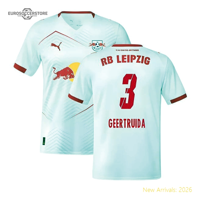 2025-2026 Red Bull Leipzig Home Shirt (Geertruida 3)-The Soccer Shirt Hub