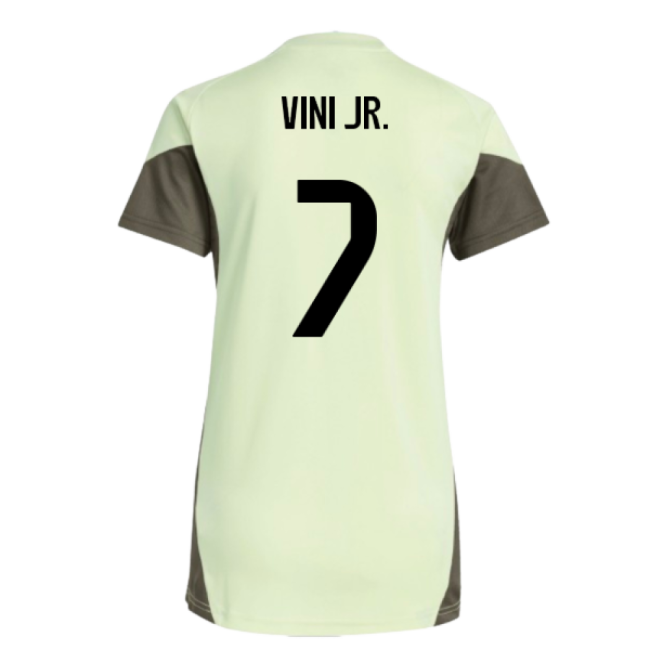 2025-2026 Real Madrid Training Jersey (Almost Lime) - Womens (Vini Jr. 7)-The Soccer Shirt Hub