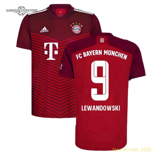 2021-2022 Bayern Munich Home Shirt (LEWANDOWSKI 9)-The Soccer Shirt Hub
