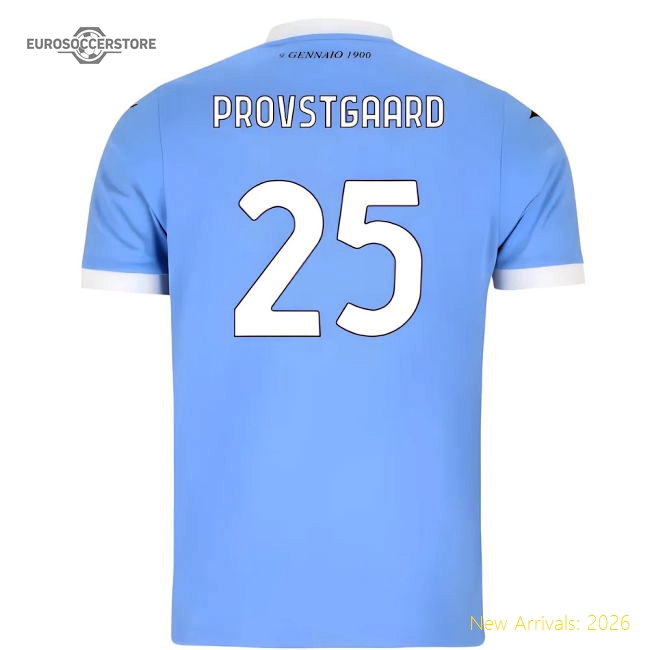2025-2026 Lazio Home Shirt (Provstgaard 25)-The Soccer Shirt Hub