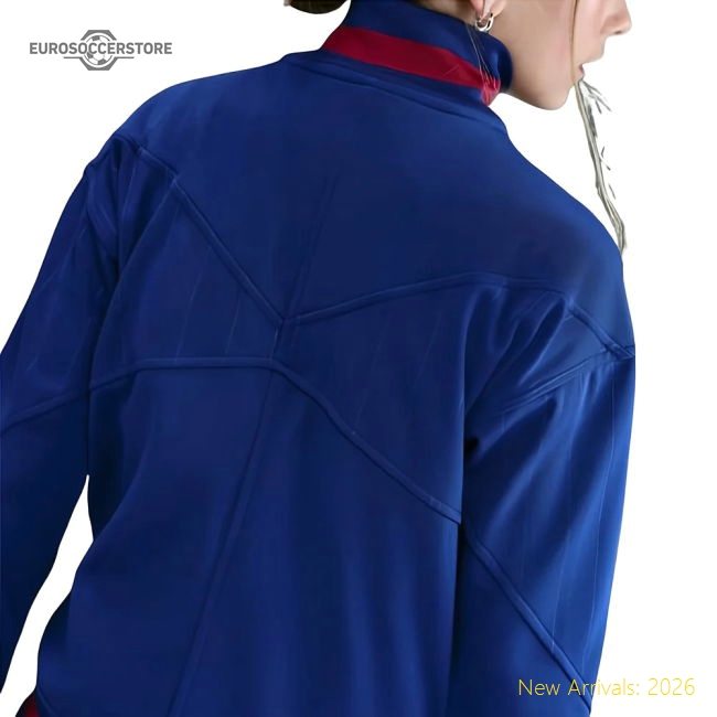 2025-2026 Barcelona Academy Pro Anthem Jacket (Blue) - Kids-The Soccer Shirt Hub