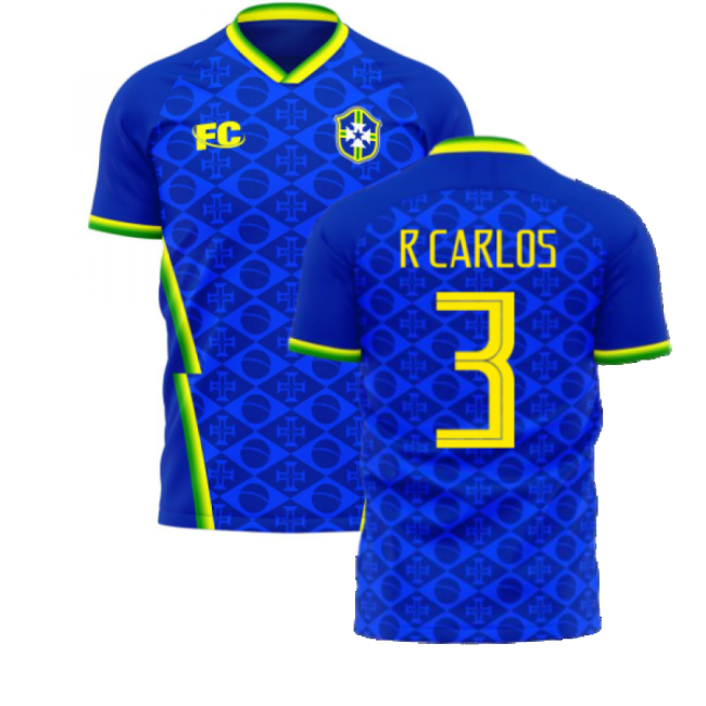 Brazil 2021-2022 Away Concept Football Kit (Fans Culture) (R CARLOS 3)-The Soccer Shirt Hub