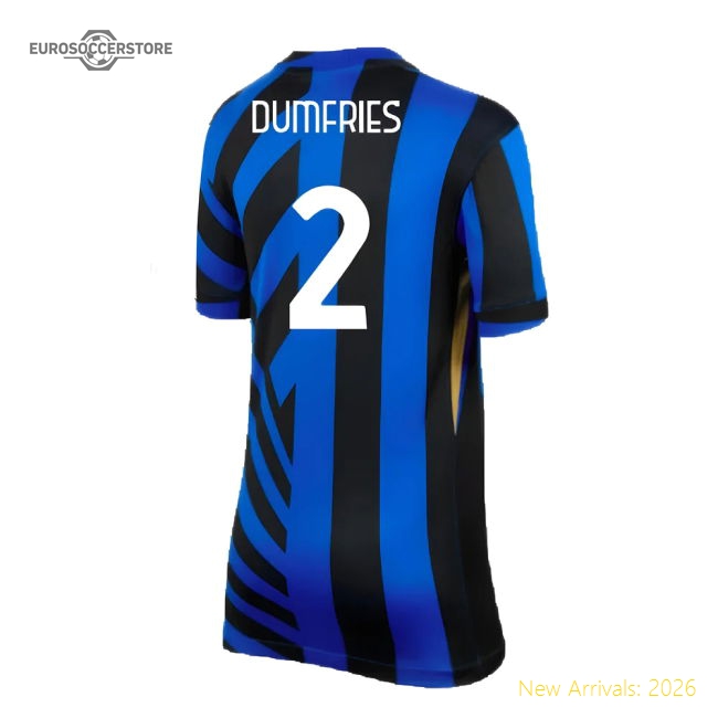 2024-2025 Inter Milan Home Shirt (Kids) (Dumfries 2)-The Soccer Shirt Hub