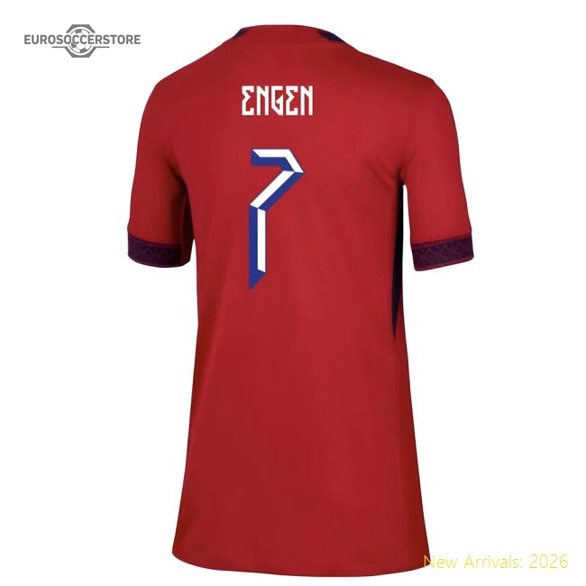 2025-2026 Norway Womens Team Home Shirt (Kids) (Engen 7)-The Soccer Shirt Hub