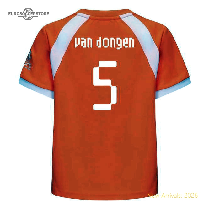 2025 Netherlands WEC Poly T-shirt (Orange) - Kids (Van Dongen 5)-The Soccer Shirt Hub
