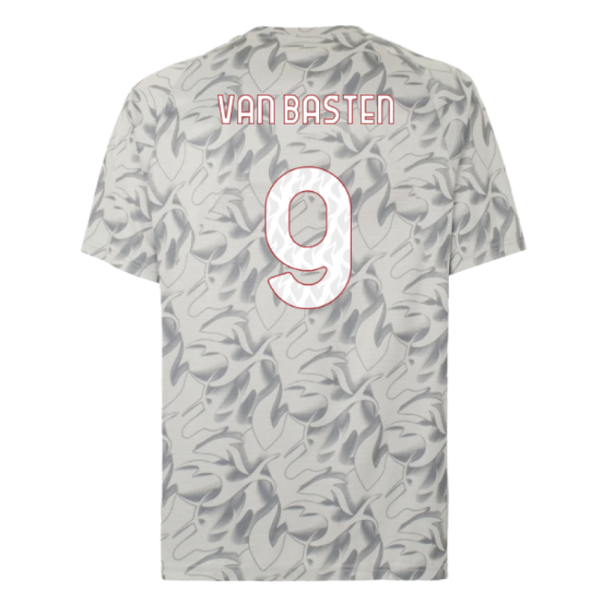2025-2026 AC Milan Warm Up Jersey (Smokey Gray) (Van Basten 9)-The Soccer Shirt Hub