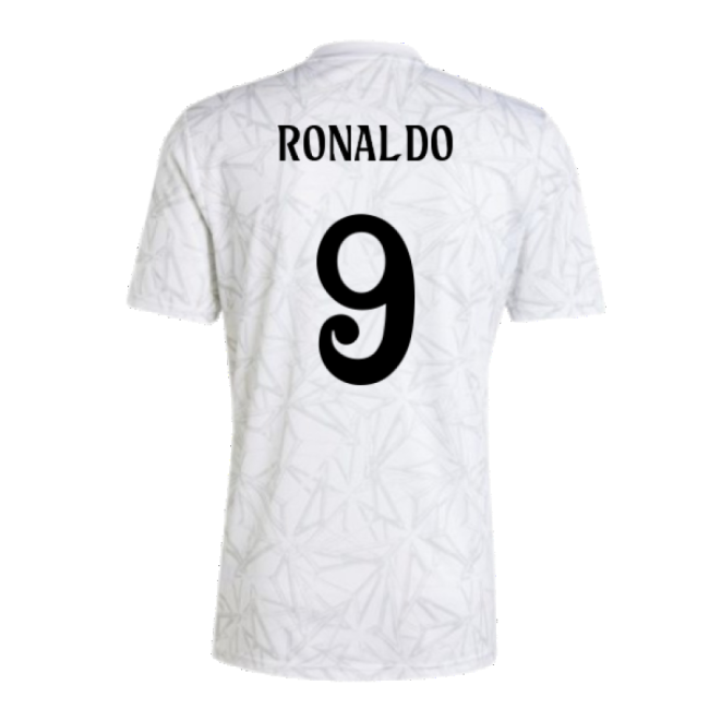 2024-2025 Real Madrid Pre-Match Shirt (White) (Ronaldo 9)-The Soccer Shirt Hub