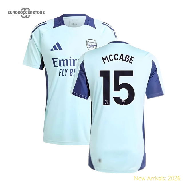 2024-2025 Arsenal Training Jersey (Clear Aqua) (McCabe 15)-The Soccer Shirt Hub