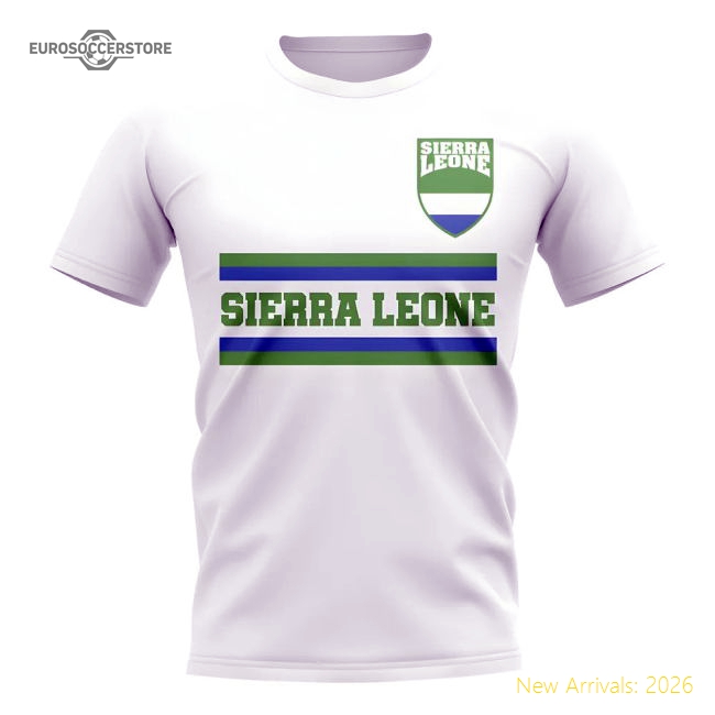 Sierra Leone Core Football Country T-Shirt (White)-The Soccer Shirt Hub