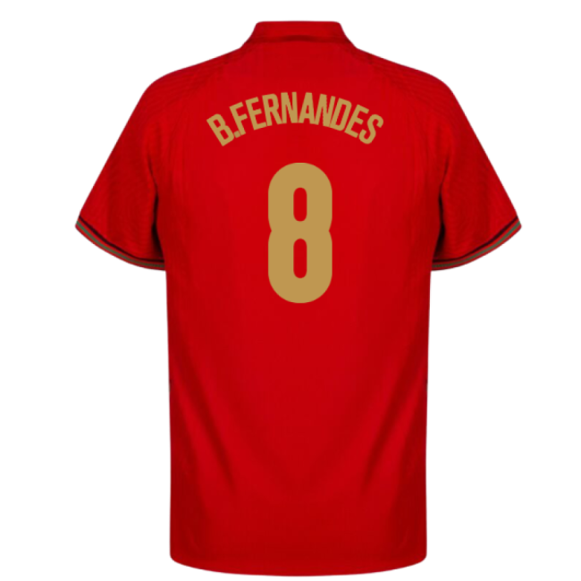 2020-2021 Portugal Home Shirt (B.Fernandes 8)-The Soccer Shirt Hub