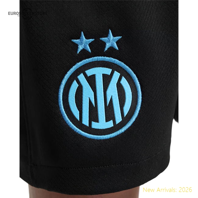 2025-2026 Inter Milan Home Shorts (Black) - Kids-The Soccer Shirt Hub
